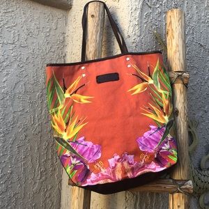 *Isabella Fiore* PRICE IS FINAL, AS IS, Tropical Print Tote Bag